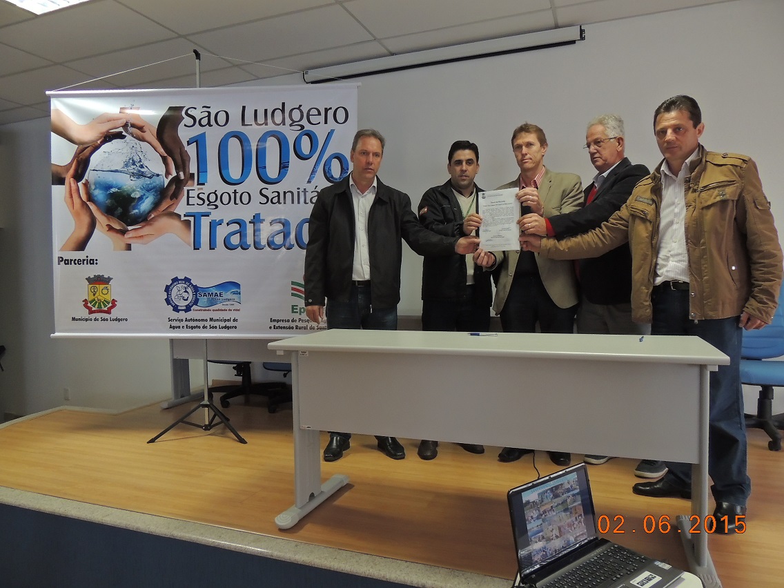 São Ludgero poderá ser o primeiro município do Brasil a atingir 100% do esgoto sanitário tratado