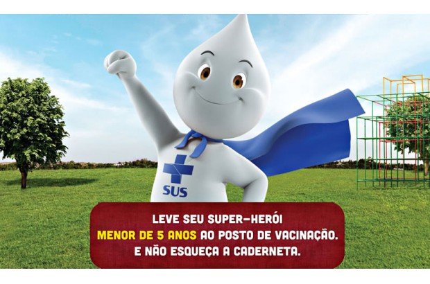 Campanha de vacinação contra Paralisia Infantil começa dia 15 e vai até 31 de agosto