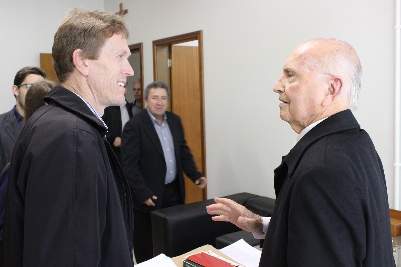 Comitiva de São Ludgero esteve visitando a estrutura educacional da Satc em Criciúma