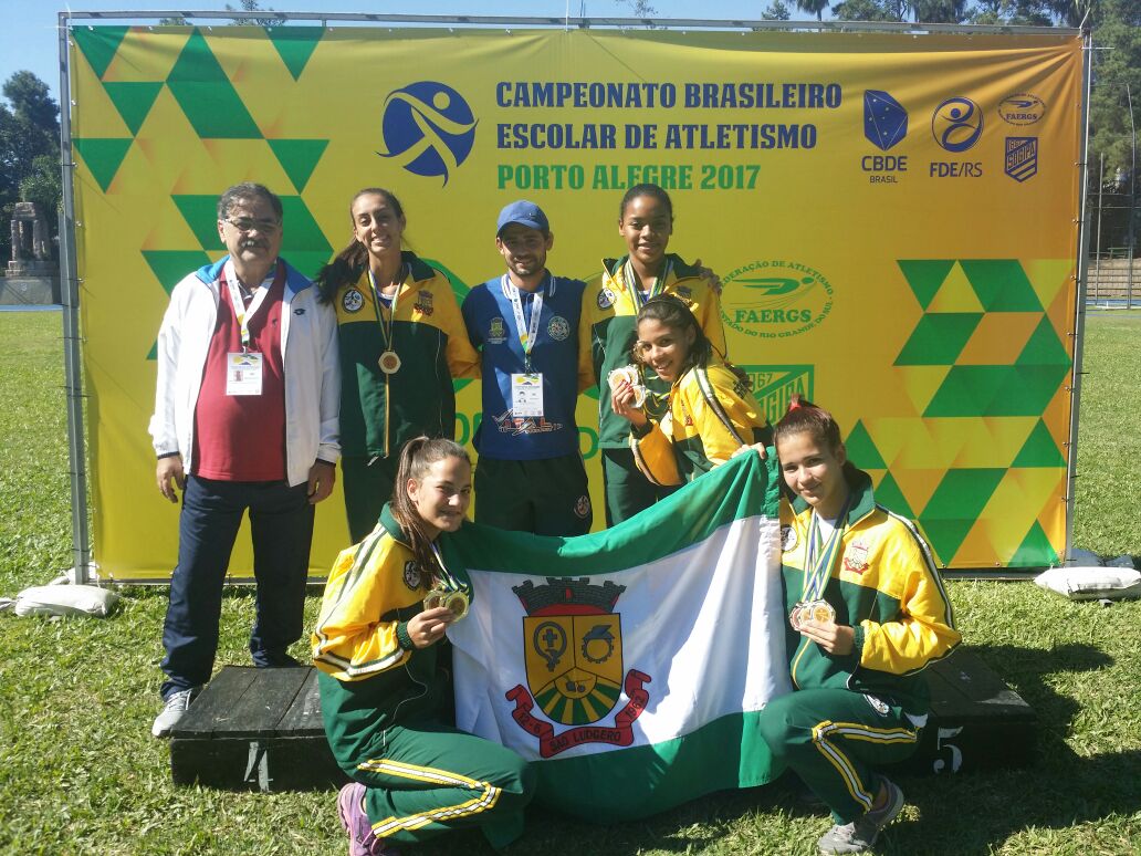 Meninas do Atletismo de São Ludgero conquistam título do Brasileiro Escolar 