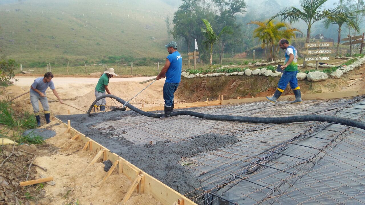 Concretagem de cabeceira já iniciou na comunidade da Ponte Baixa