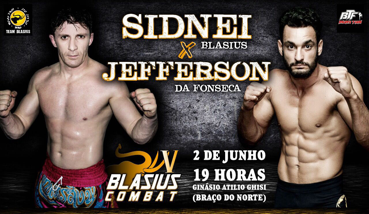 Sidnei Blasius defende Cinturão Brasileiro de Muay Thai Profissional no dia 2 de junho