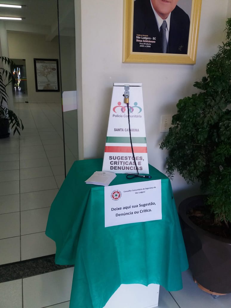 Conseg de São Ludgero disponibiliza urnas para receber sugestões e denúncias da população