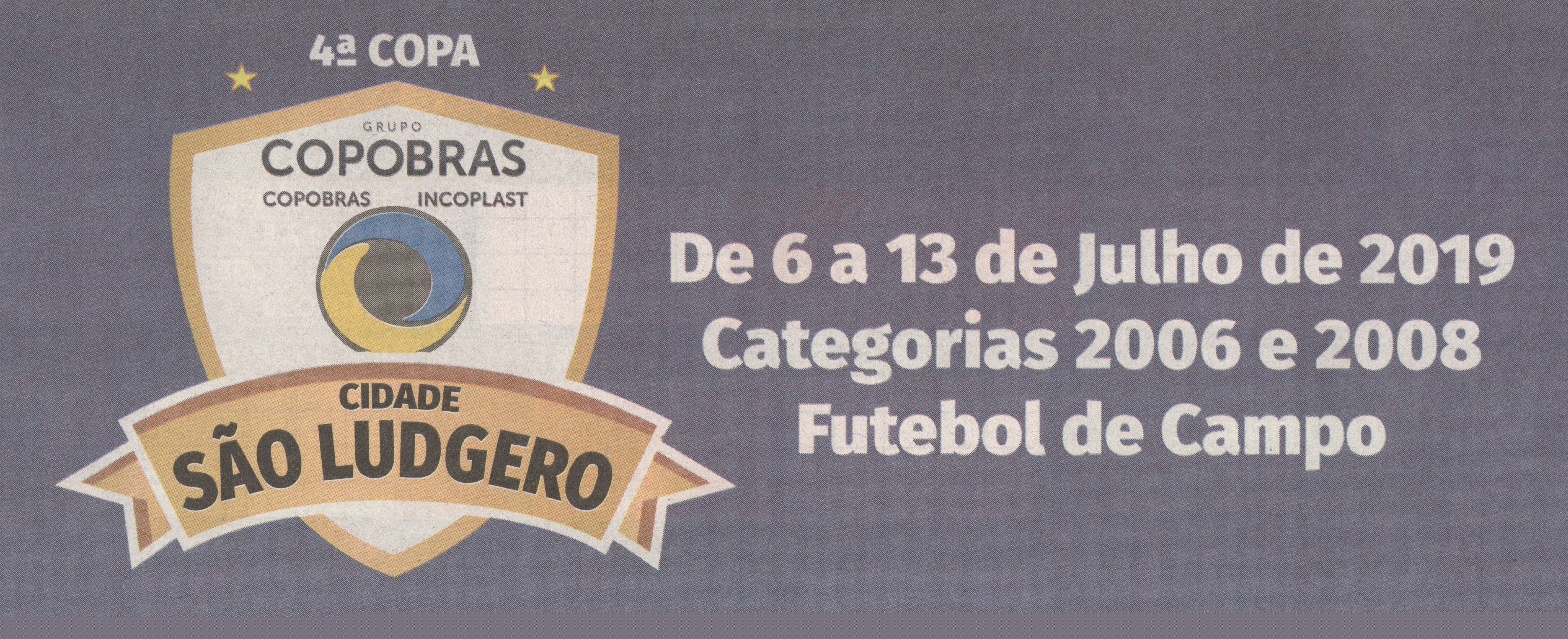 Contagem regressiva para a 4ª Copa Cidade São Ludgero – Taça Grupo Copobras. Este ano serão...