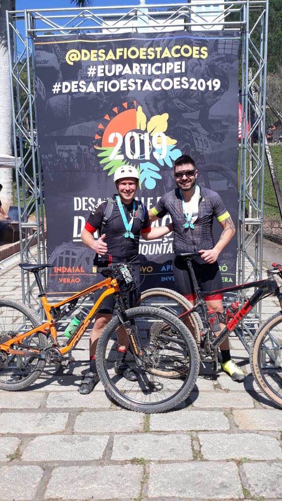 Ciclistas Richalles Dacorégio e Marcelo Mariano conquistam o 2º lugar na terceira etapa do...