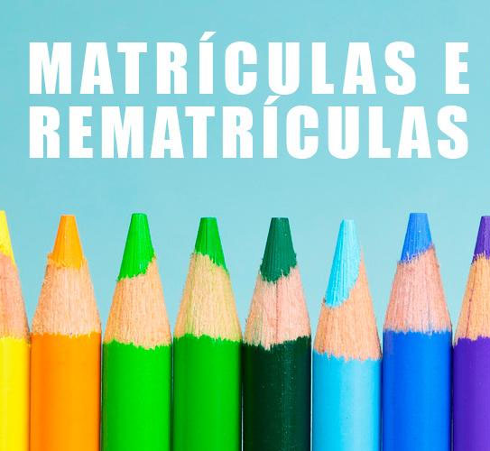 Do dia 18 de outubro ao dia 19 de novembro é o período de rematrículas online e matrículas novas