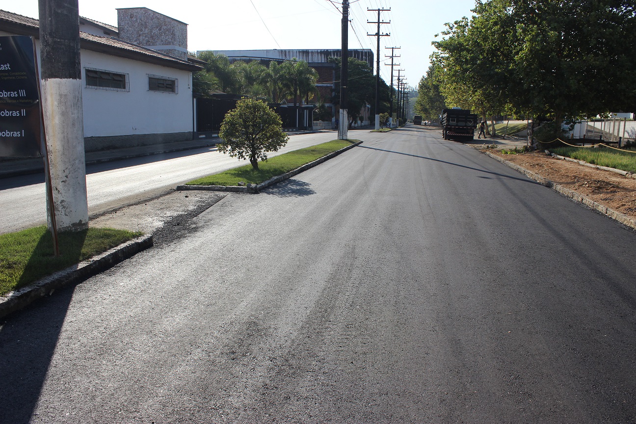 Camada asfáltica já é realidade em trecho da Avenida Monsenhor Frederico Tombrock, no bairro...