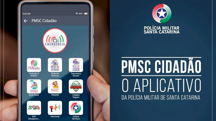 Comandante pede que pessoas de São Ludgero instalem nos smartphones o aplicativo PMSC Cidadão