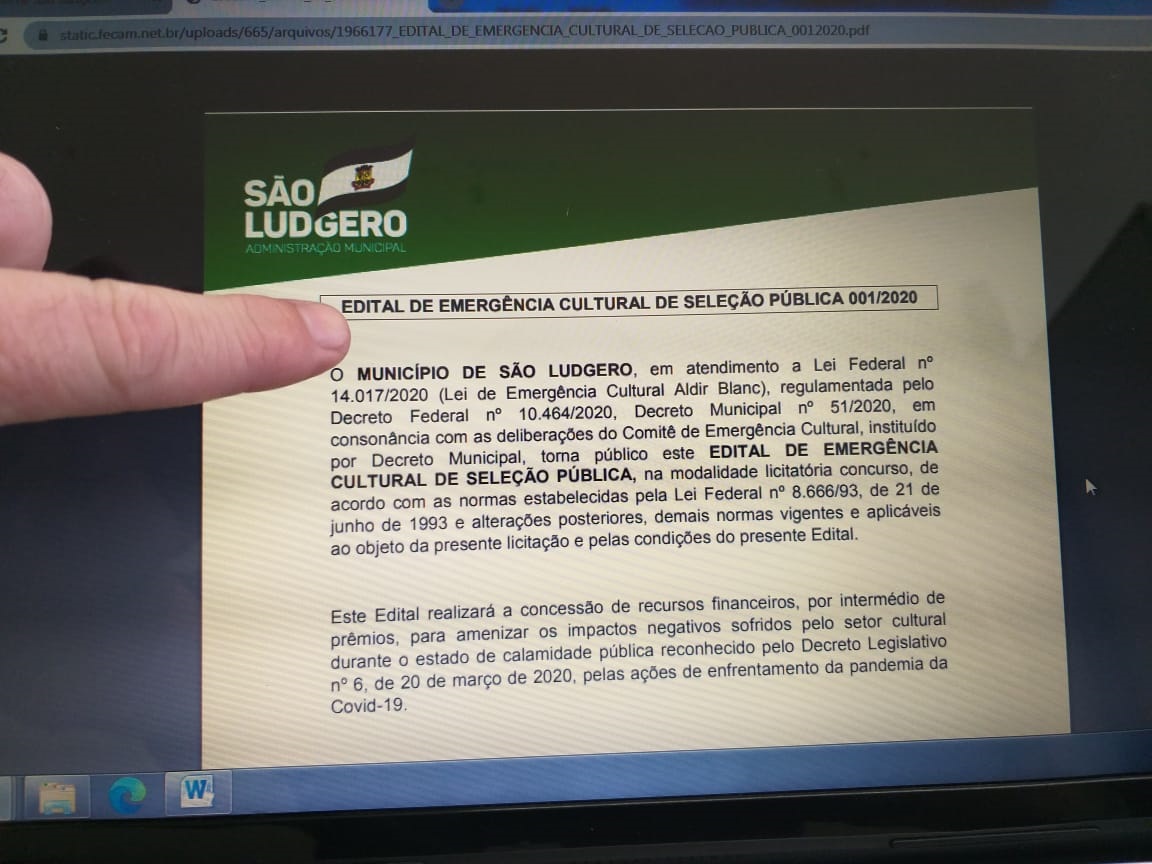 Prazo final para inscrição referente a projetos culturais e artísticos com base na Lei Aldir...