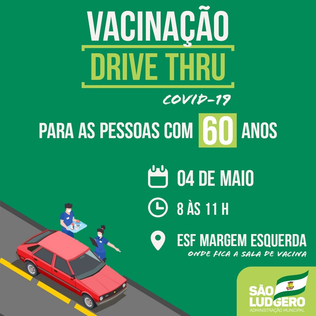 São Ludgero vacina as pessoas com 60 anos contra Covid-19