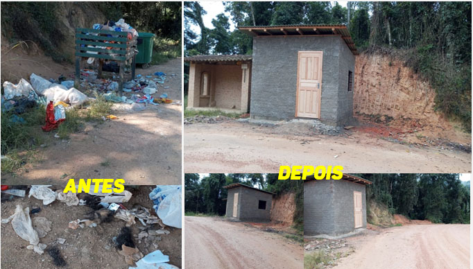 Comunidade do Morro do Cruzeiro ganha local fechado para depositar os lixos