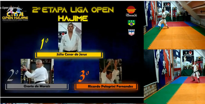 Com Júlio César de Jesus São Ludgero conquista ouro no Open Nacional de Kata Virtual Towakai