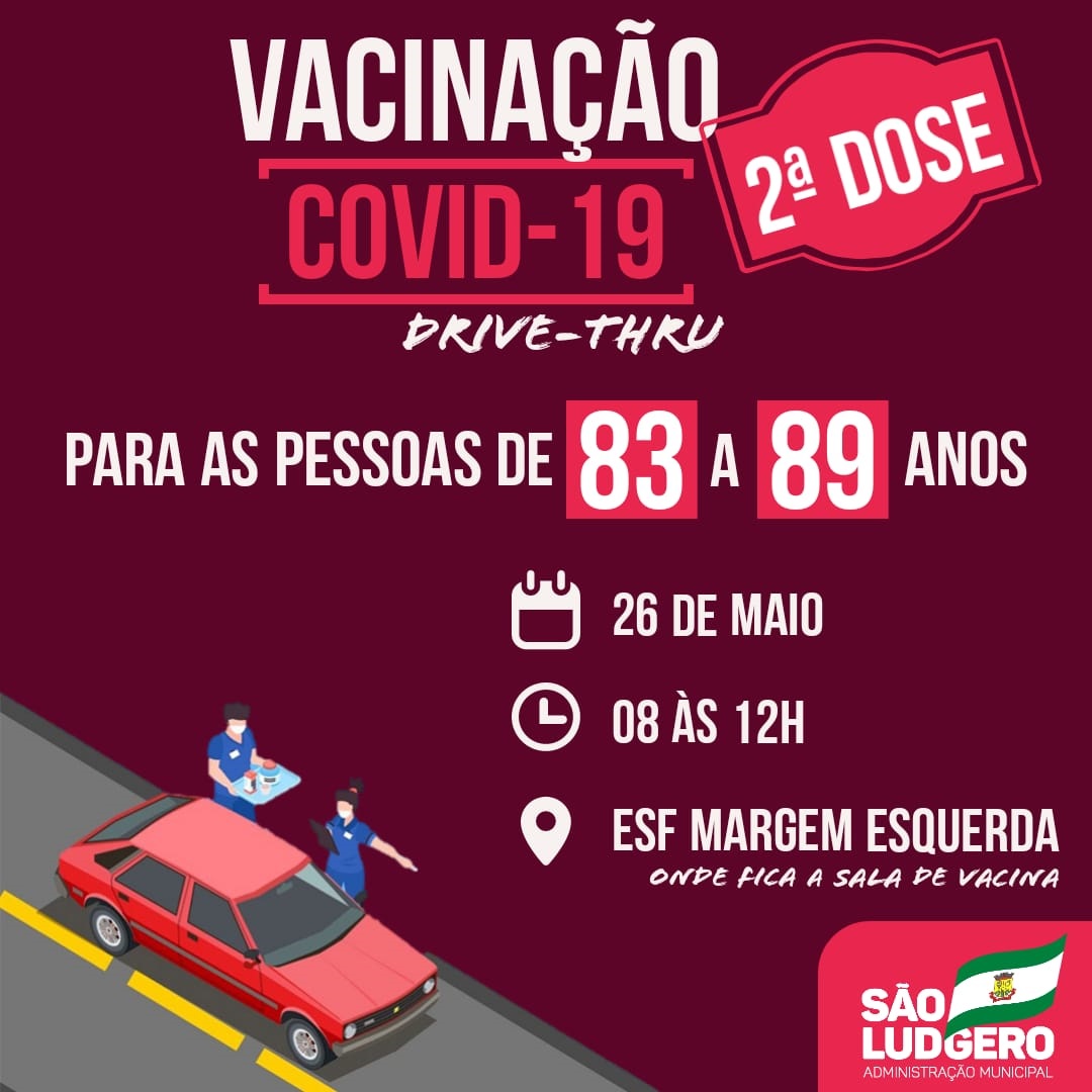 Pessoas com idade entre 83 e 89 anos recebem a segunda dose da vacina contra Covid-19
