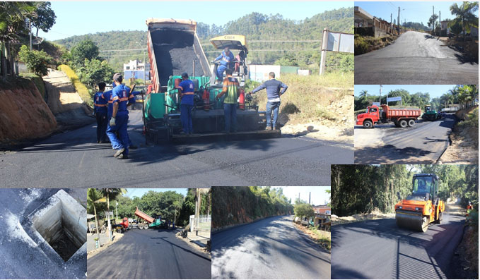 Asfalto chega em mais duas ruas. Agora no bairro Santo Antônio