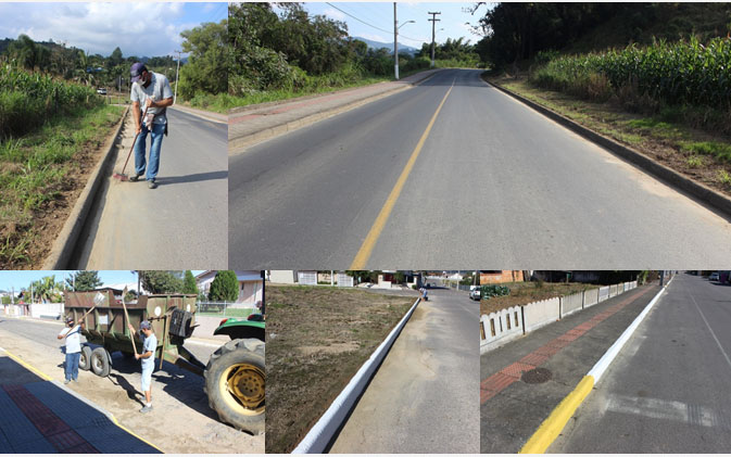 Prefeitura intensifica limpeza no perímetro urbano e faz pinturas dos meios-fios