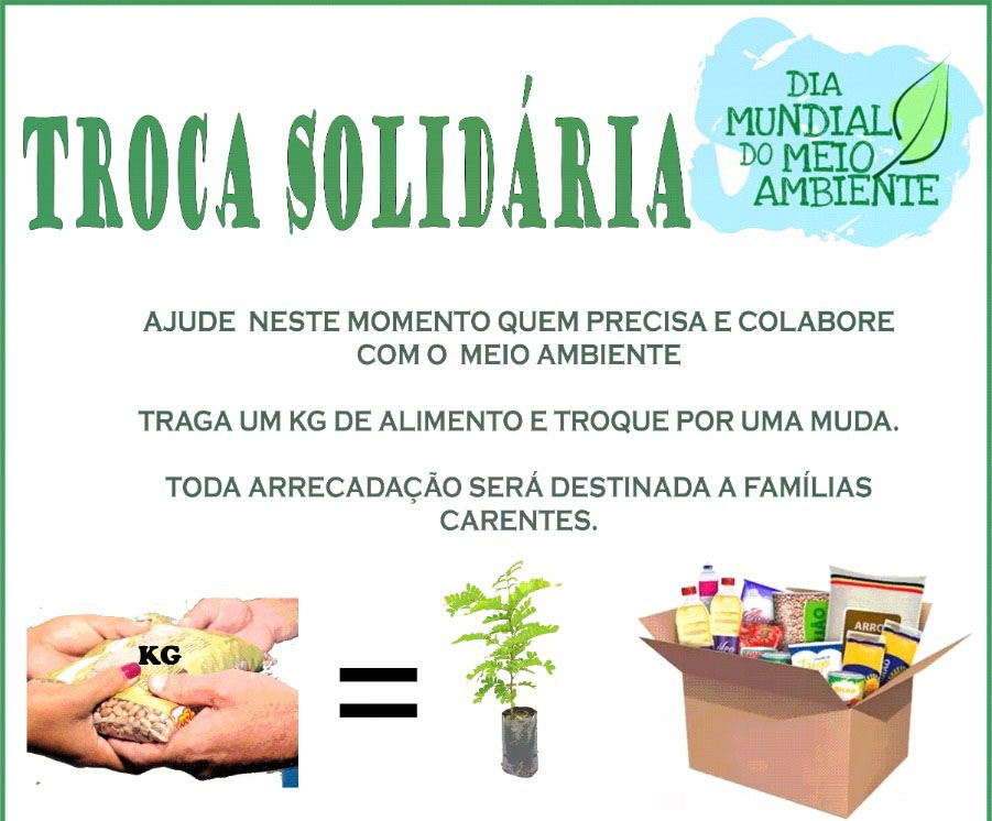 São Ludgero realiza no sábado, 5 de junho, Dia Mundial do Meio Ambiente a ação “Troca...