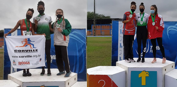 Andriele e Ellen com ouro e Morgana com prata brilham no Campeonato Estadual Sub 23 de Atletismo