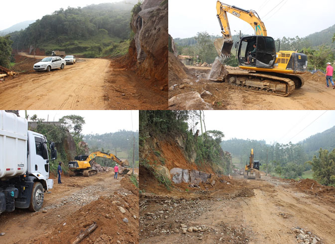 Trabalhos para pavimentar o último trecho da Estrada Geral Barra do Norte estão sendo finalizados