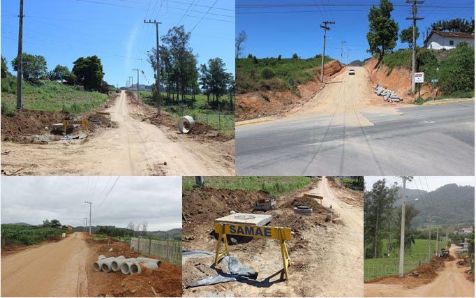Equipe de Obras segue com os trabalhos para pavimentar mais 500 metros da rua Augusto Becker