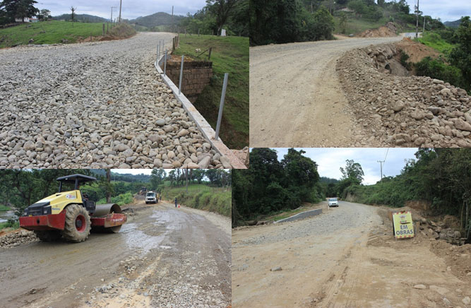 Falta pouco para o asfalto ser colocado nos trechos dos pontilhões/galerias ampliados na Estrada...