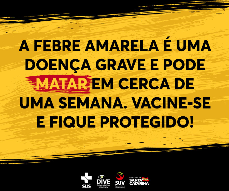Secretaria de Saúde de São Ludgero alerta sobre período sazonal da Febre Amarela