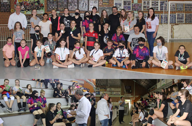 Confraternização marca o encerramento das atividades da Escola Municipal de Voleibol