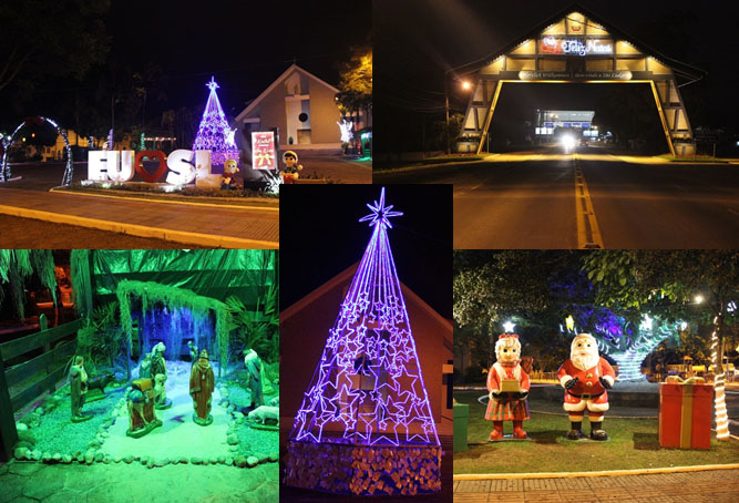 São Ludgero decorada e iluminada para o Natal