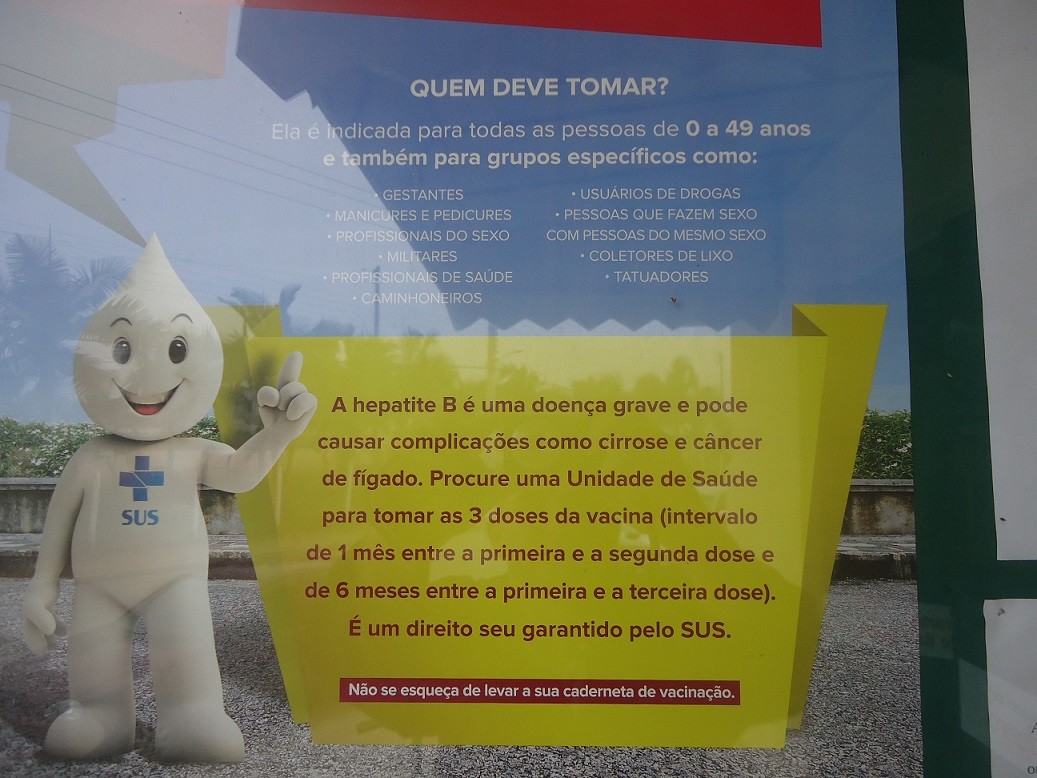 Dia D contra Hepatite B acontece no sábado (26) das 8 às 17 horas