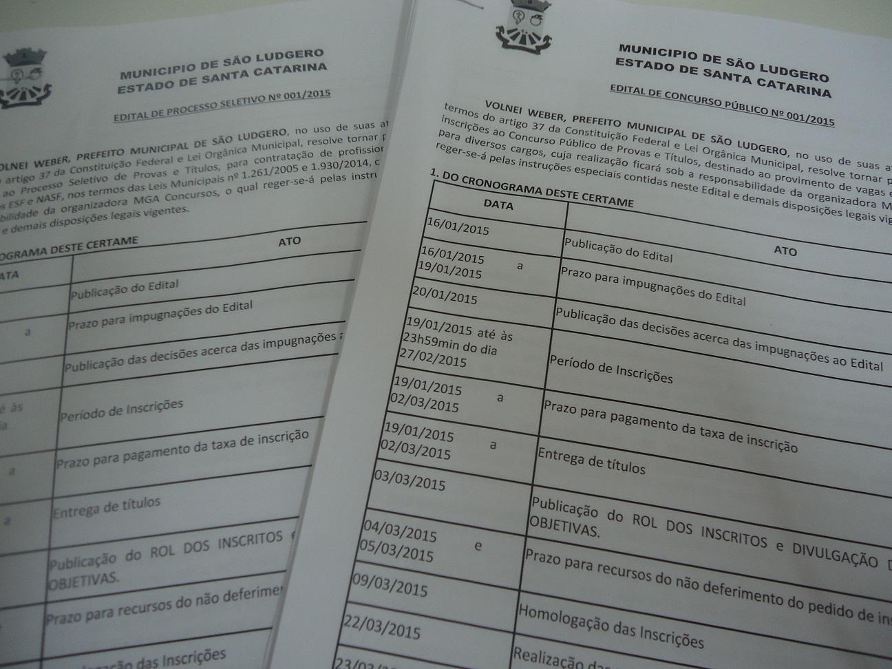 Município de São Ludgero realiza mais um Concurso Público e Processo Seletivo