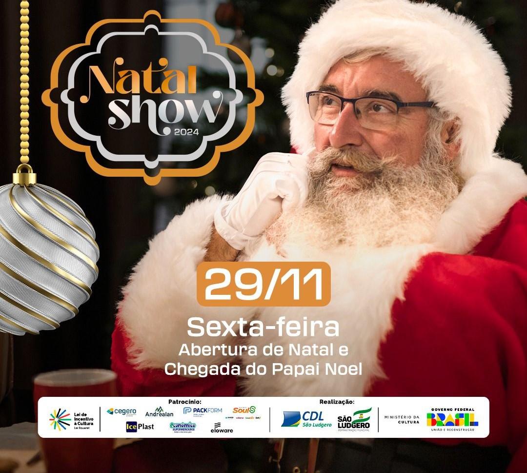 Abertura de Natal em São Ludgero acontece no dia 29 de novembro