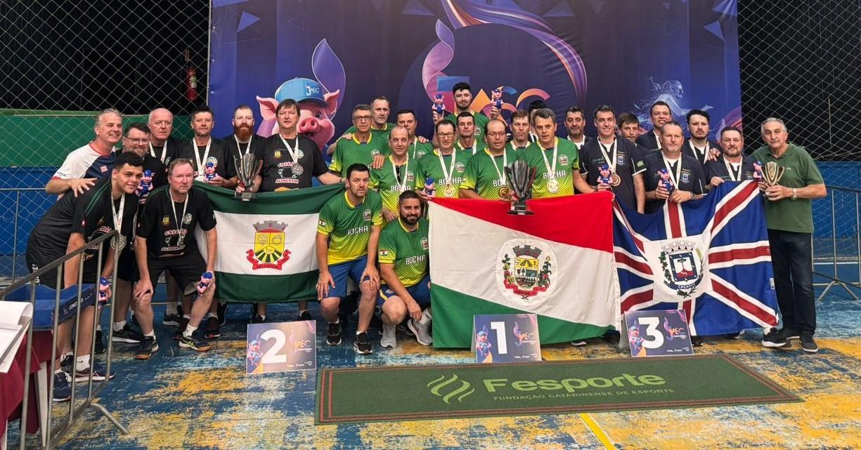 Bocha Masculino de São Ludgero conquista prata nos Jogos Abertos de Santa Catarina