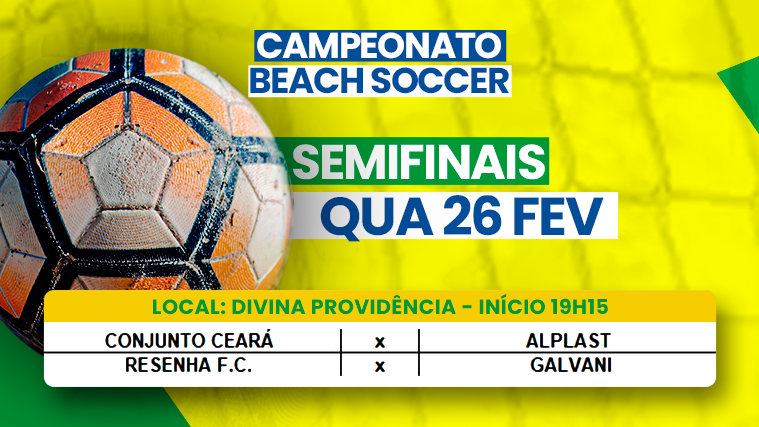 Semifinais do 14º Campeonato Municipal de Beach Soccer prometem grandes emoções em São Ludgero