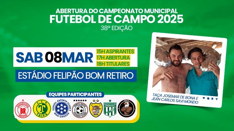 Taça Josemar de Bona e Jean Carlos Savi Mondo dá o pontapé inicial neste sábado