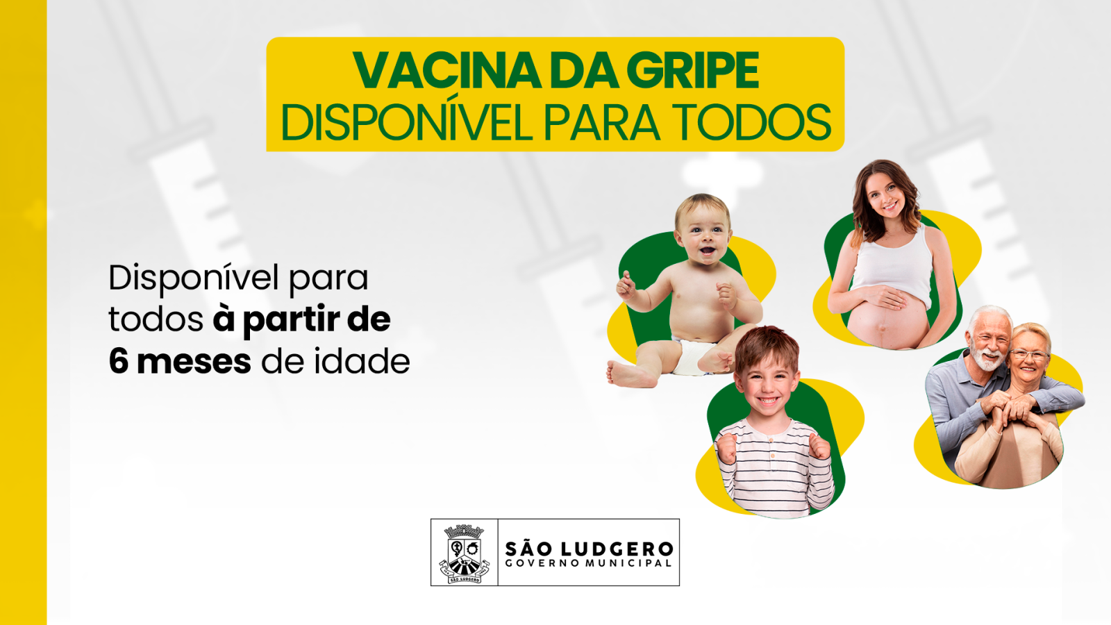 Vacinação contra a gripe está disponível para toda a população de São Ludgero