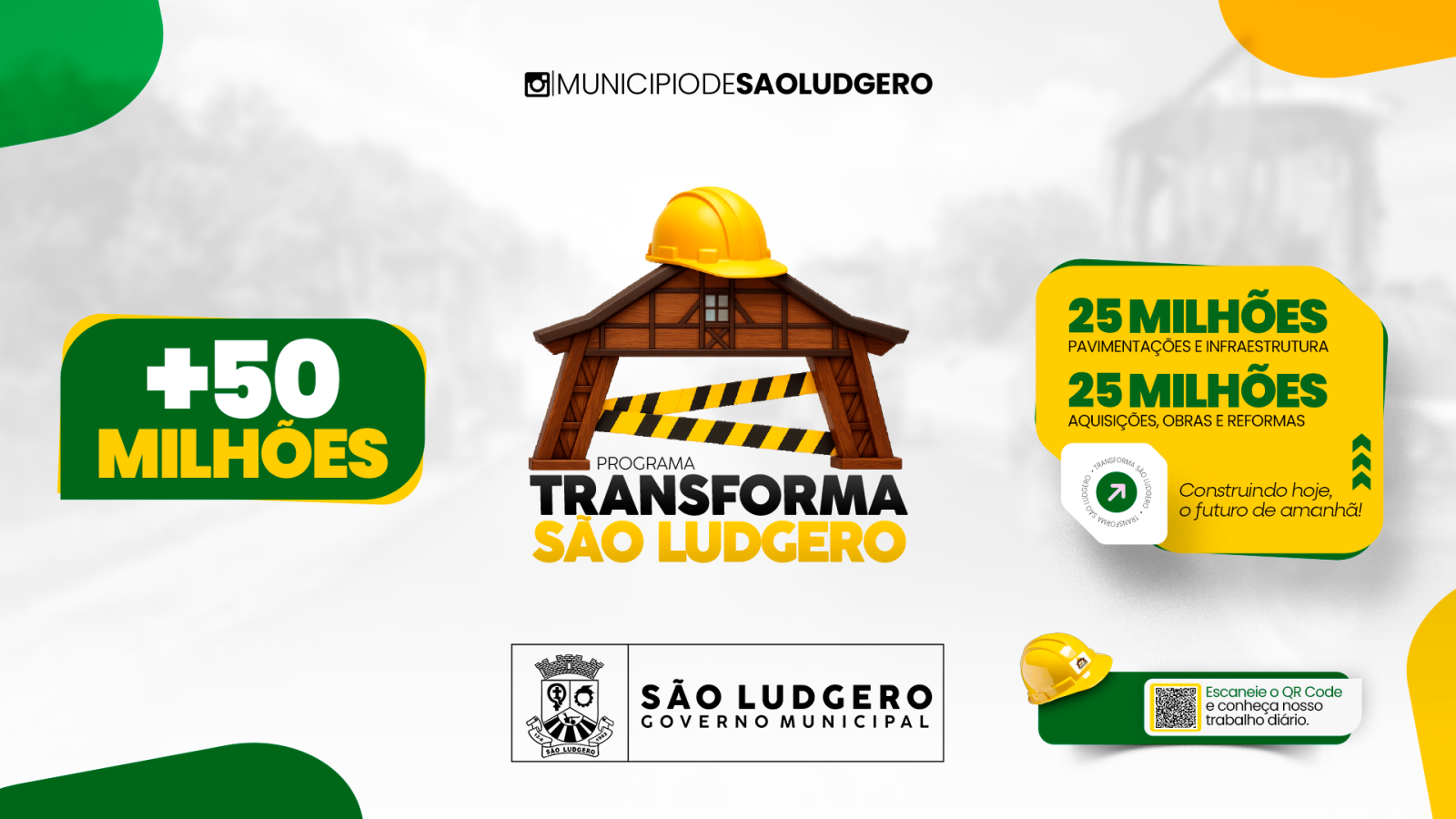 Transforma São Ludgero: o maior programa de obras da história do município já está em andamento