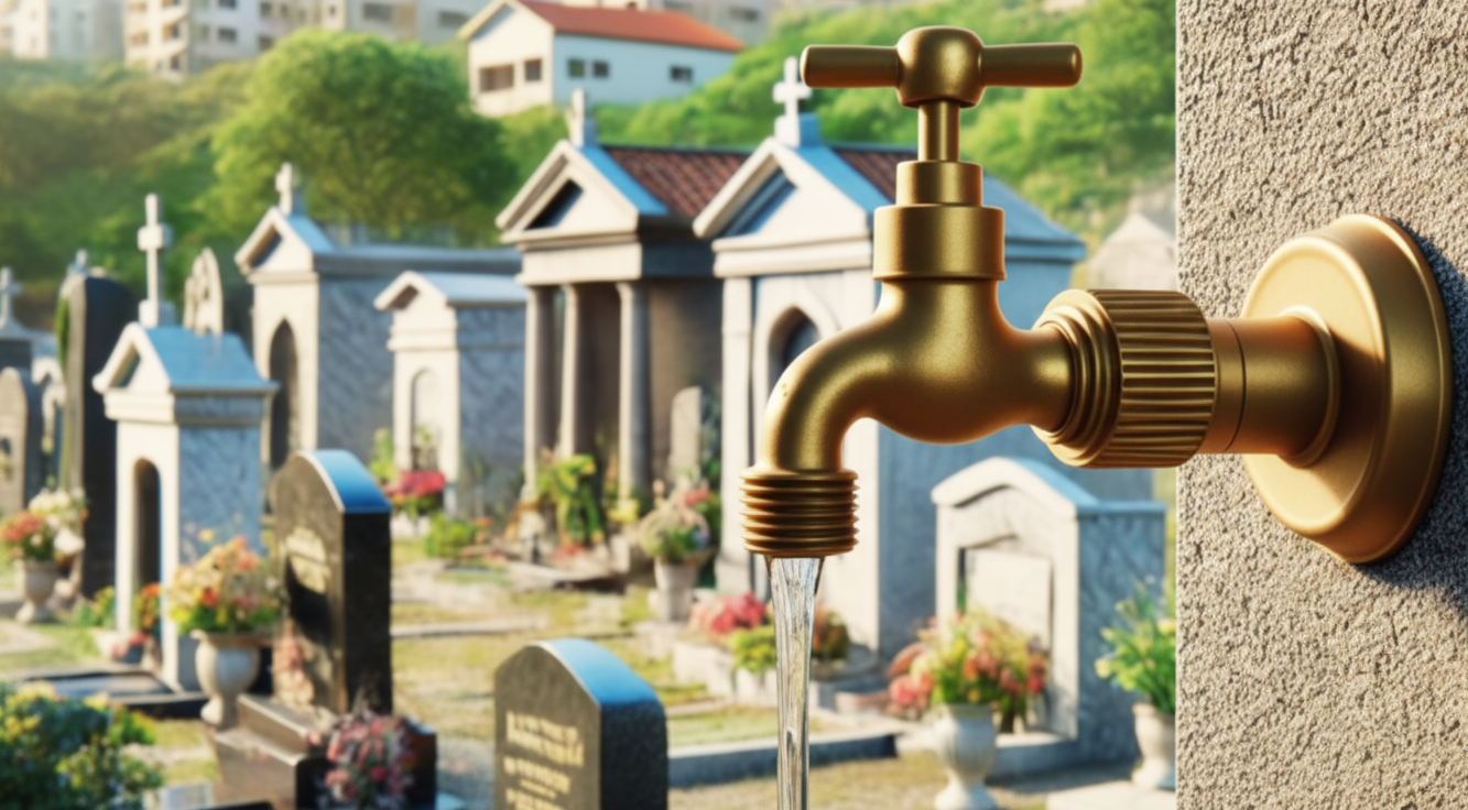 Prefeitura de São Ludgero amplia número de torneiras no Cemitério Municipal para melhorar...