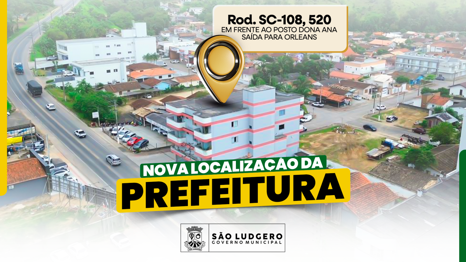Prefeitura de São Ludgero atende em novo endereço durante reforma do Paço Municipal