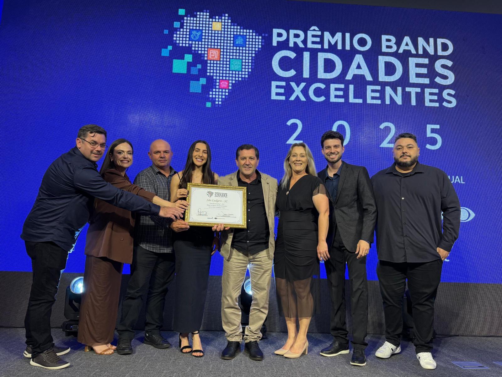 São Ludgero conquista 1º lugar estadual em Infraestrutura e Mobilidade Urbana no Prêmio Band...